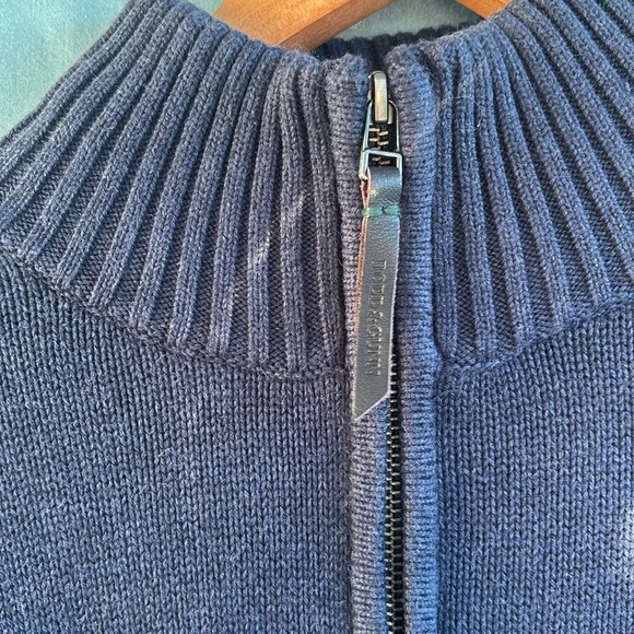 EUC Rodd & Gunn Merrick Bay 1/4 Zip Sweater Dark Blue Mens Sz Large Knit Cotton - Picture 3 of 8